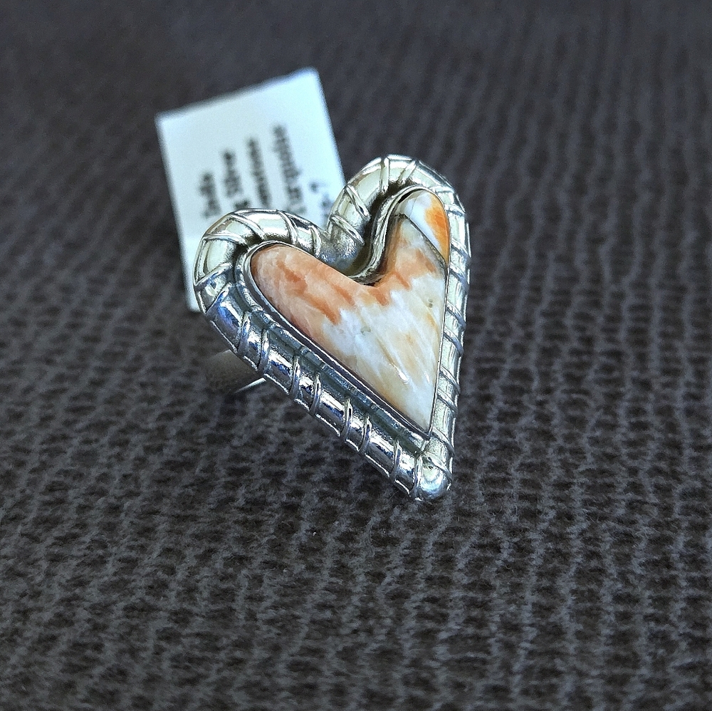 Shivam Copper Turquoise Heart🧡 Statement Ring💍 - Picture 4 of 16